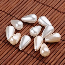 Honeyhandy Teardrop Acrylic Imitation Pearl Beads, Mixed Color, 13.5x7.5mm, Hole: 1mm, about 1105pcs/500g