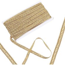 PandaHall Elite 21.8 Yards Gimp Braid Trim 14mm/0.5" Shiny Lurex Trim Gold Decorative Fabric Ribbon Metallic Braid Lace Trim for Costume DIY Sewing Craft Embellishment Upholstery Home Decor