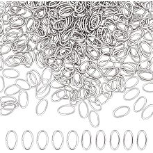 DICOSMETIC 400pcs 6mm 304 Stainless Steel Oval Jump Rings Open Jump Rings Egg Shaped Jump Rings Chain Connector Rings for Neclace Bracelet Earring Keychain Jewelry Making,4x8mm