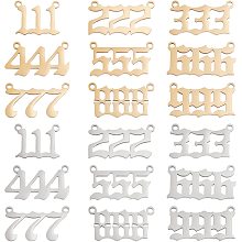 UNICRAFTALE 2 Colors Number 1~9 Pendants Stainless Steel Linking Charms Lucky Number Sports Charm Angel Number Necklace 999 Pendants Numerology Jewelry Birthday Gift11.5~12mm Long