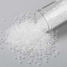 TOHO Round Seed Beads, Japanese Seed Beads, (161) Transparent AB Crystal, 11/0, 2.2mm, Hole: 0.8mm, about 1110pcs/10g