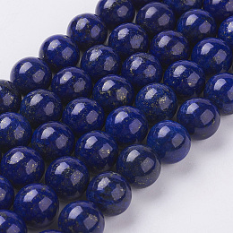 Arricraft Natural Lapis Lazuli Beads Strands, Dyed, Round, Blue, 12mm, Hole: 1mm, about 16pcs/strand, 7.6 inches