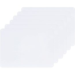 Globleland Plastic Blank Sheets, for DIY Projects, White, 25x18x0.08cm, Hole: 4mm