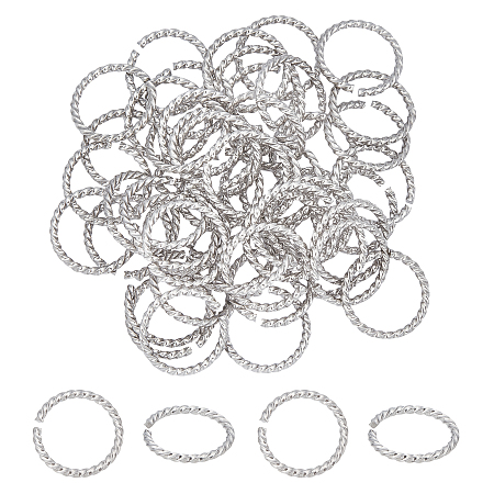Unicraftale 304 Stainless Steel Open Jump Rings, Stainless Steel Color, 12x1.5mm; Inner Diameter: 12mm, 50pcs/box