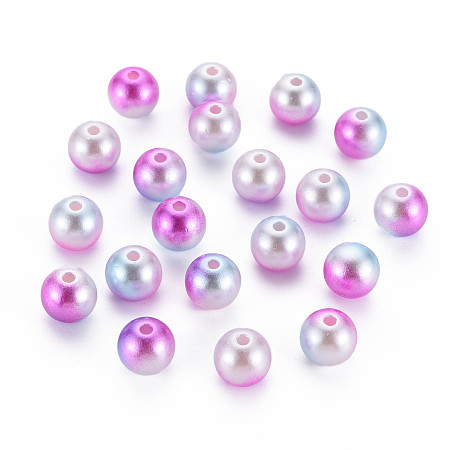 ARRICRAFT About 900pcs 10mm Round Magenta Acrylic Imitation Pearl Beads for Jewellery Making, Hole: 1.5mm