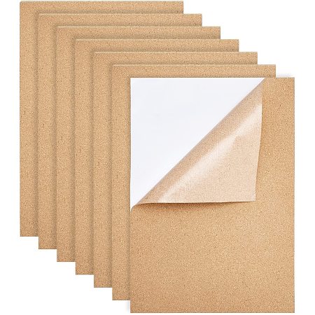 BENECREAT 4 Sheets 15.7x11 Inch Self-Adhesive Cork Sheets Cork Tiles 1mm Thick Cork Mats for Coasters and DIY Crafts