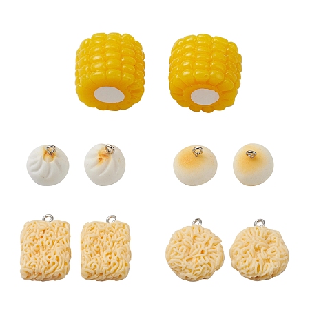 Honeyhandy Simulation Food Theme DIY Dangle Earring Making Kit, Including Resin Pendants, Iron Earring Hooks & Jump Rings, Yellow, Pendants: 10pcs/set