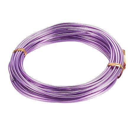 NBEADS 5 Rolls of Aluminum Wire 2mm, Lavender Aluminum Craft Wire, Flexible Metal for Art Creation and Jewelry Ornaments, 6m/roll