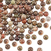OLYCRAFT 92 Pcs Round Natural Ocean Agate Ocean Jasper Beads 8mm Gemstone Loose Smooth Beads Crystal Energy Stone Healing Power Beads for Jewelry Earrings Bracelet Necklace Making and DIY Craft