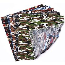 FINGERINSPIRE 14Pcs Camouflage Cotton Fabric Army Camouflage Squares Fabric Bundle(7 Colors) 48x48cm Quilting Sewing Patchwork Cloths DIY Craft Scrapbooking Artcraft(Camo Series 18.9x18.9inch)