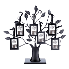 OLYCRAFT Tree Picture Frame Stand 6 Hanging Photo Picture Iron Collage Photo Frame Stand Frames Family Tree Picture Frame for Family Home Decoration