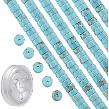 SUNNYCLUE 1 Box 152pcs Disc Stone Beads Gemstone Beads 6mm Howlite Beads Bulk Flat Round Stones Love Lucky Spirit Healing Energy Gemstone Loose Spacer Beads for Jewelry Making DIY Craft Women Adult