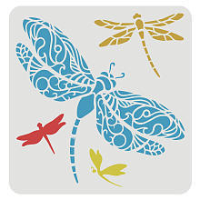 FINGERINSPIRE Dragonfly Stencils 30x30cm DIY Dragonfly Stencil Template Plastic Dragonfly Pattern Stencils Reusable Dragonfly Stencils DIY Decor Stencil for Painting on Wood Floor Wall