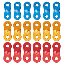 SUPERFINDINGS Aluminum Alloy Connecter, Camping Accessories, Mixed Color, 39x16x7mm, Hole: 6mm, 17pcs/boc