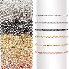 PandaHall Elite 6 Colors Smooth Round Beads, 360pcs 14K Gold Filled Beads 3mm Little Round Beads Seamless Ball Beads Long-Lasting Spacers for Bracelet Necklace Earring Jewelry DIY Crafts