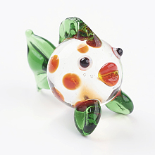 Honeyhandy Home Decorations, Handmade Lampwork Display Decorations, GoldFish, Colorful, 23x14x20mm