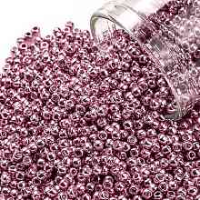 Honeyhandy TOHO Round Seed Beads, Japanese Seed Beads, (571) Galvanized Rose Gold, 11/0, 2.2mm, Hole: 0.8mm, about 1103pcs/10g