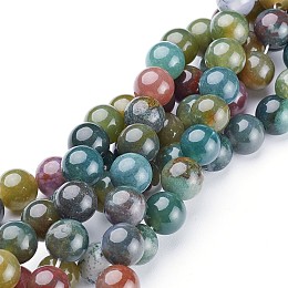 Arricraft Gemstone Beads Strands, Natural Indian Agate, Round, about 10mm in diameter, Hole: 1mm, about 39pcs/strand, 15.5 inches