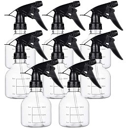 BENECREAT 8 Pack 8.5oz Large Plastic Spray Bottles Heavy Duty Spraying Bottles with Measurement and Black Trigger Sprayers for Cleaning Liquids, Kitchen, Bath