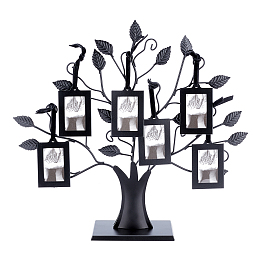 OLYCRAFT Tree Picture Frame Stand 6 Hanging Photo Picture Iron Collage Photo Frame Stand Frames Family Tree Picture Frame for Family Home Decoration