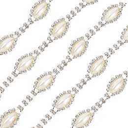 Freeshippment White Rhinestones Bead Silver Chain Iron On Hotfix Crystal  Rhinestone Chain Applique Lace Ribbon Trim For Wedding Dress From Xinmili,  $23.11