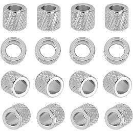 UNICRAFTALE About 30pcs Column Large Hole Beads Stainless Steel European Beads Metal Spacer Beads for DIY Jewelry Making 5x4.5mm