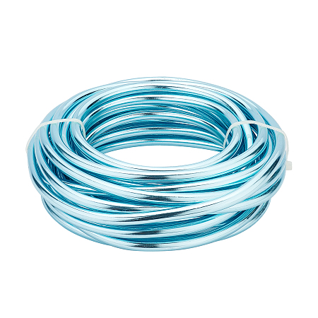 Aluminum Wire, for Jewelry Making, Dark Turquoise, 6.0mm; 7m/500g
