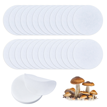 GORGECRAFT 100PCS 2 Speeds Synthetic Filter Discs 90mm Diameter Quantitative Filter Paper Circles Slow Flow/Fast Speed Wide Mouth Size Funnel Filter Paper for Buchner Funnel Mushroom Cultivation