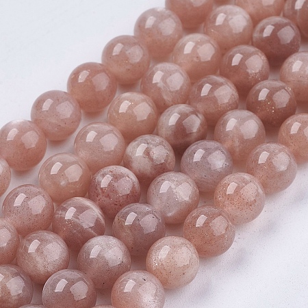 Arricraft Natural Sunstone Beads Strands, Round, 6mm, Hole: 1mm, about 65pcs/strand, 15.7 inches