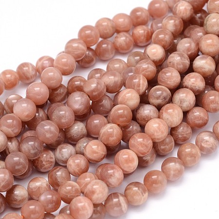 Arricraft Round Natural Grade B Sunstone Beads Strands, 6mm, Hole: 1mm, about 65pcs/strand, 15.3 inches
