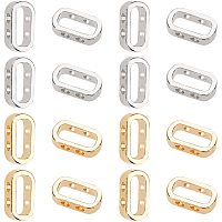 PandaHall Elite 200pcs Rectangle Bead Frames, Open Frame Pendants with Four Hole Links Bezel Frame Pendant Beads Frame Connectors for Jewelry Making DIY Crafts, 10.5x5.5mm/0.4x0.2