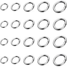 Unicraftale 304 Stainless Steel & 316 Surgical Stainless Steel Jump Rings, Close but Unsoldered Jump Rings, Oval, Stainless Steel Color, 3.5~8x2.5~6x0.5~1mm, inner: 1.5~4x2.5~6mm; 1000pcs/box