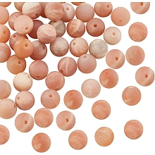 OLYCRAFT 49 Pcs Round Natural Sunstone Beads 8mm Round Smooth Gemstone Beads Crystal Energy Loose Beads for Jewelry Bracelet Necklace Earring Making DIY Craft