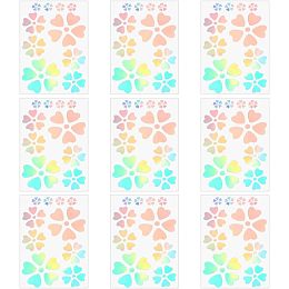 NBEADS 9 Sheets Car Flowers Stickers, Flower Car Decals Self-Adhesive PVC Car Stickers Waterproof Decorative Decals for Vehicle Window Wall Laptop Decoration, Colorful