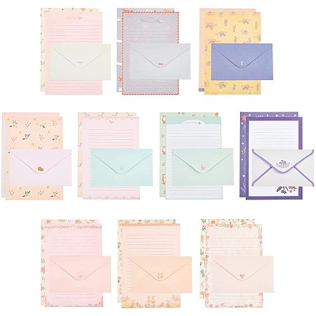 BENECREAT 60 Cute Animal Pattern Writing Stationery Paper Letter Set (8.25x5.7