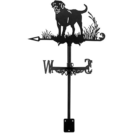 Arricraft 1 Set Rooftop Wind Vane Dog Retro Metal Wind Direction Indicator Floor Nails and Wall Fixing Devices Used for Garden Decoration and Yard Decoration