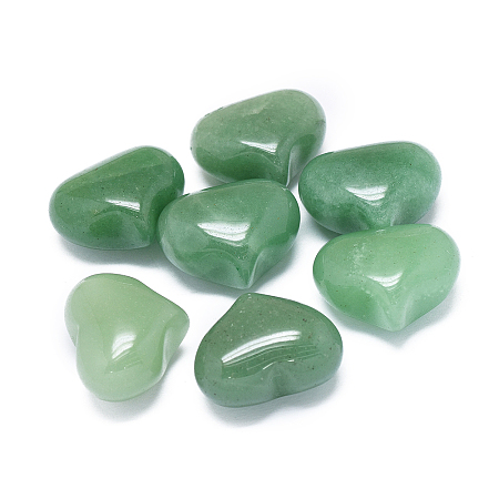 ARRICRAFT Natural Green Aventurine Beads, No Hole/Undrilled, Heart, 20~21x25~25.5x13~14mm