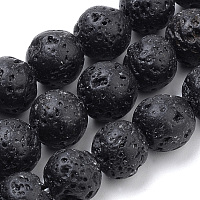 ARRICRAFT Natural Lava Rock Beads Strands, Dyed, Round, 6mm, Hole: 1mm, about 70pcs/strand, 15.7 inches