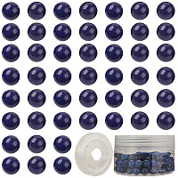 SUNNYCLUE DIY Bead Stretch Bracelets Making, with Dyed Natural Lapis Lazuli Round Beads and Elastic Thread, 8mm, Hole: 1mm, 100pcs/box