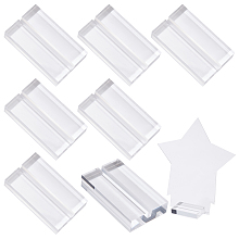 GORGECRAFT 10PCS 1.2" Acrylic Stands Clear Place Card Holders Table Number Stands Wedding Sign Holders Card Display Stand for DIY Decor Table Wedding Photos Office Menu Meeting