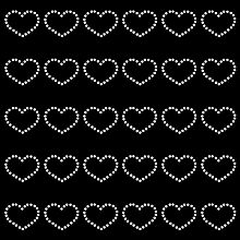 FINGERINSPIRE 100PCS Heart Iron on Rhinestone Bling Crystal Transfers 0.9x0.8 inch Clear Silver Love Heart Pattern Crystal Rhinestone Decals Glitter Hotfix Sparkle Decals for Costume Dress Decor