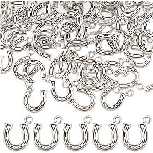 SUNNYCLUE 1 Box 100Pcs Cowboy Charms Horseshoe Charms Bulk Good Luck Charm Horse Charms War Horse Western Cowboy Charm for Jewelry Making Charms DIY Earrings Bracelet Necklace Craft Spirit Gift