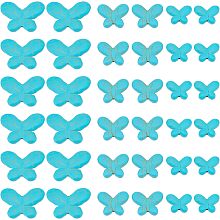 PandaHall Elite 42pcs Synthetic Turquoise Butterfly Beads, 3 Size Butterfly Shape Loose Beads Gemstone Stone Beads Blue Turquoise Beads for Necklace Bracelet Earring Jewelry Making Home Decor