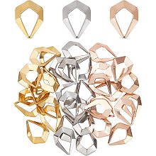 DICOSMETIC 26pcs 3 Colors Stainless Steel Open Charms Teardrop Frame Pendant Charm Hollow Pressed Pendant for Necklace Bracelet Jewelry Making DIY Crafts