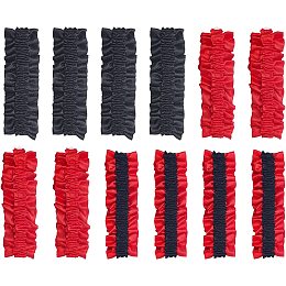 CHGCRAFT 12Pcs 3Colors 20s Armband Garter Arm Garters for Men Sleeve Garters Red Black 1920s Mens Costume Clothing Elastic Arm Bands for Party Supplies Las Vegas Poker Game Night