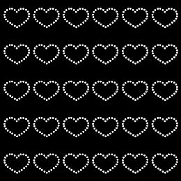 FINGERINSPIRE 100PCS Heart Iron on Rhinestone Bling Crystal Transfers 0.9x0.8 inch Clear Silver Love Heart Pattern Crystal Rhinestone Decals Glitter Hotfix Sparkle Decals for Costume Dress Decor