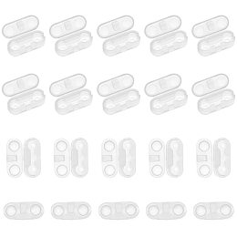 PandaHall Elite 60pcs Clear Plastic Chain Connector Replacement Vertical Roman Roller Blind Ball Chain Cord Connector Clips for Beaded Chain for #10 or #6 Roller Shades and Vertical Blinds