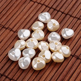 Honeyhandy Nuggets Imitation Pearl Acrylic Beads , Mixed Color, 8x8x6mm, Hole: 1mm, about 3120pcs/500g