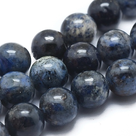 Arricraft Natural Dumortierite Quartz Bead Strands, Grade AB, Round, 8mm, Hole: 1mm, about 15.15 inches long, 46pcs/strand