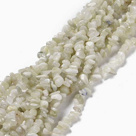 ARRICRAFT Natural White Moonstone Chip Bead Strands, 5~8x5~8mm, Hole: 1mm, about 31.5 inches